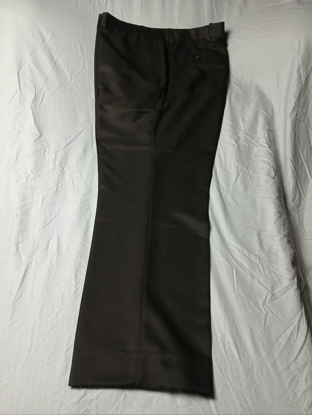 Roundtree & Yorke Travel Smart Solid Brown Flat Front Dress Pants 44x32